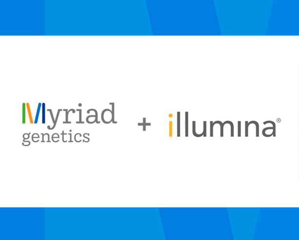 Logos of Myriad and illumina